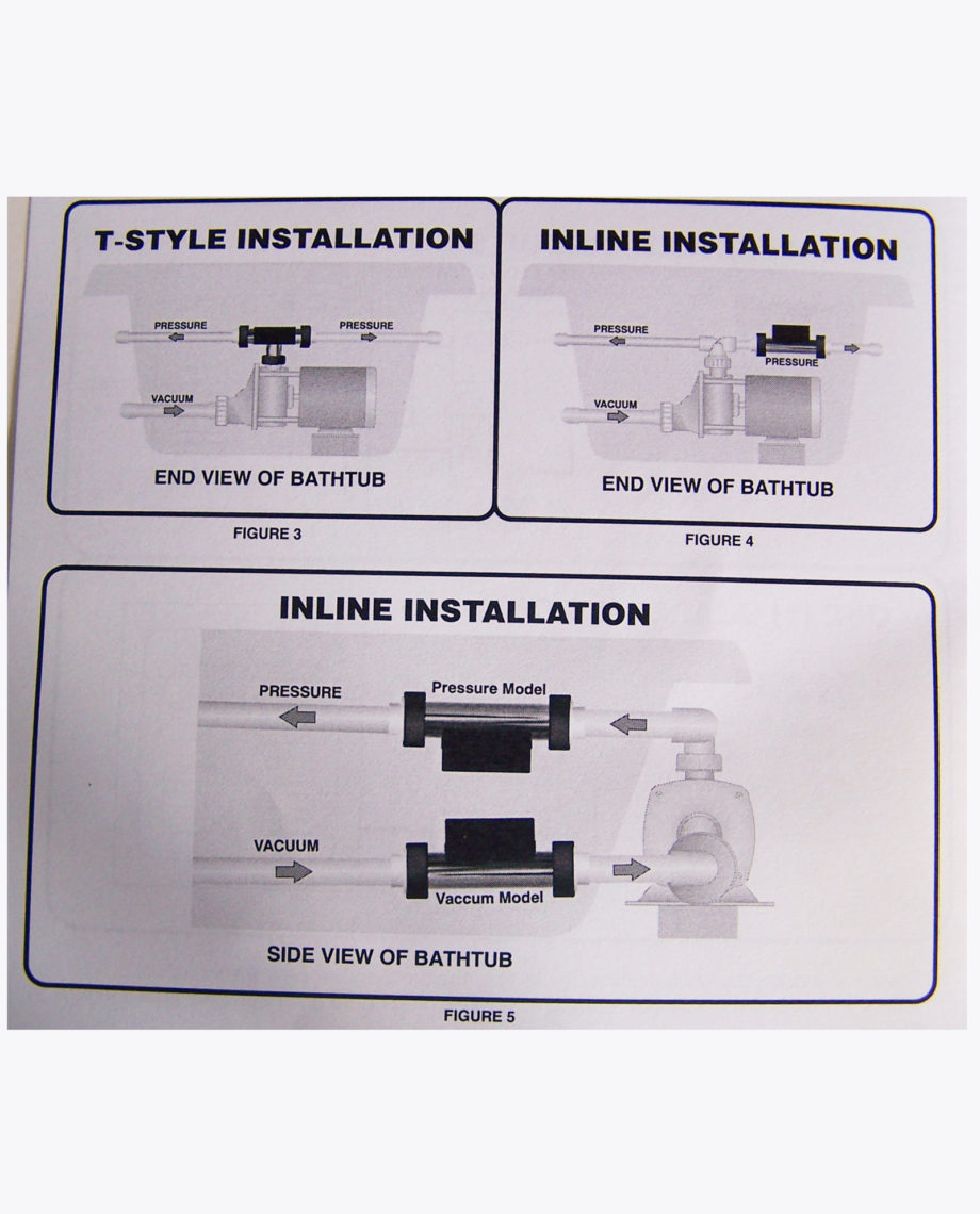 Jetted Bathtub Heater HydroQuip Heat Master “InLine Pressure”, 1.5KW