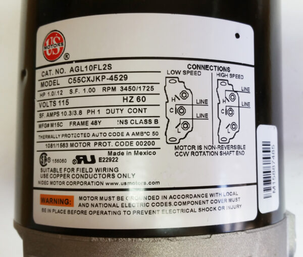 Hydro Thermix 1HP, 2 Speed, 115 Volts with Thermal Wrap #1010