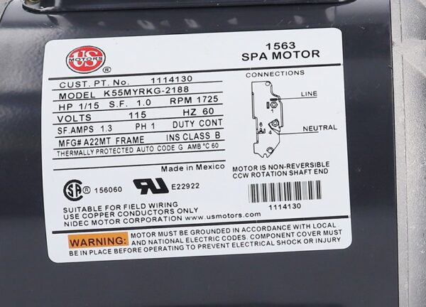 Balboa Wow 115V Circulation Pump - 6154113